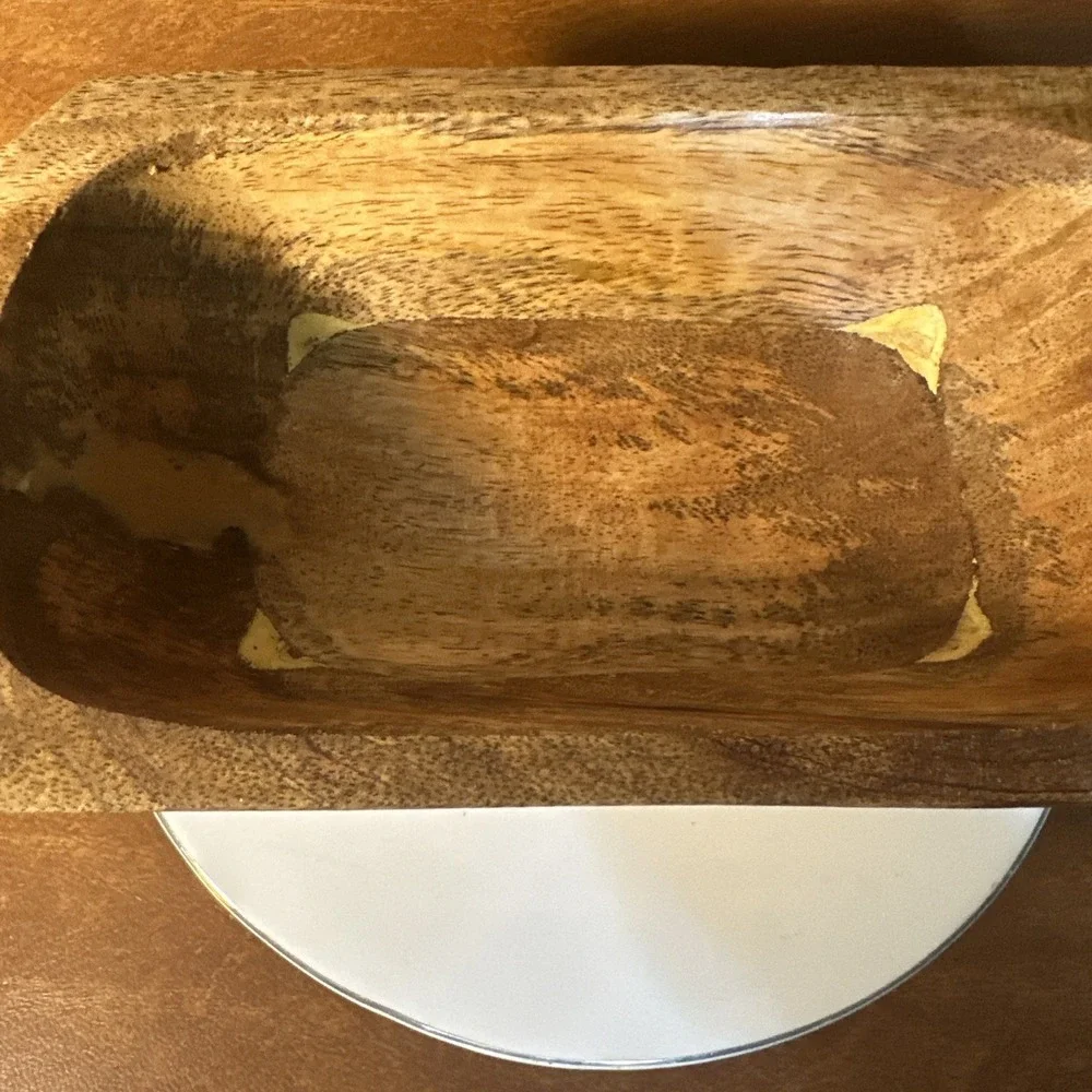 Vintage Rustic Hand Carved Mango Wood Dough/Fruit Bowl 10
